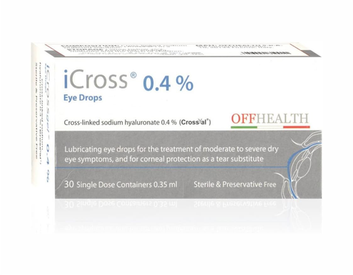 OFFHEALTH iCross 0.4% Eye Drops 30 Reclosable Single Dose Containers, 0.35ml
